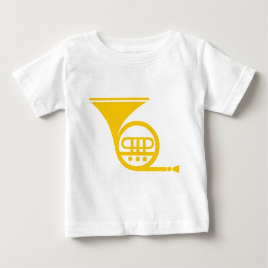 Französisches Horn - Bernstein Baby T-shirt (Vorderseite)