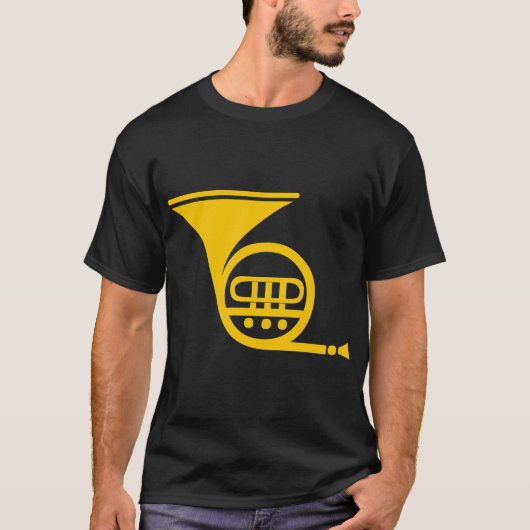Französisches Horn - Bernstein T-Shirt (Vorderseite)