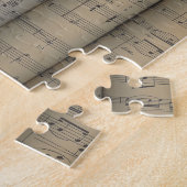 Französisches Horn ~ Blatt Music Back ~ Musical Puzzle (Seite)