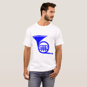 Französisches Horn - Blau T-Shirt (Vorne ganz)
