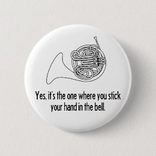 Französisches Horn Button