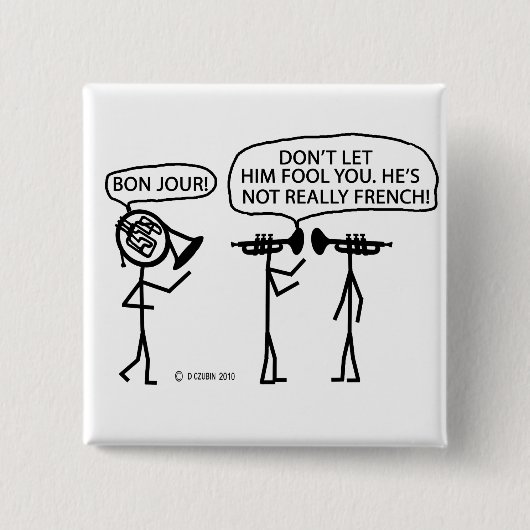 Französisches Horn Button (Vorderseite)