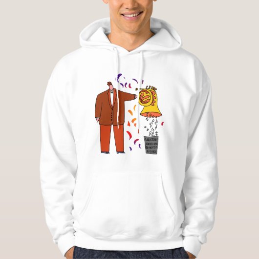 Französisches Horn-Cartoon-T - Shirt (Vorderseite)