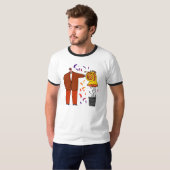 Französisches Horn-Cartoon-T - Shirt (Vorne ganz)