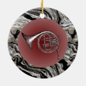 Französisches Horn, das hängende Verzierung Keramik Ornament (Hinten)