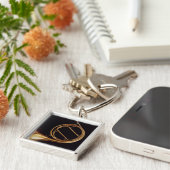 Französisches Horn, durch Marcel Auguste Raoux Schlüsselanhänger (Seite)