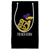 Französisches Horn Funny Music Instrument Pub Dark Kleine Geschenktüte (Vorderseite)
