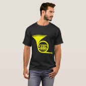 Französisches Horn - Gelb T-Shirt (Vorne ganz)