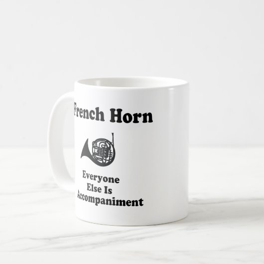 Französisches Horn-Geschenk Kaffeetasse (Vorderseite Links)