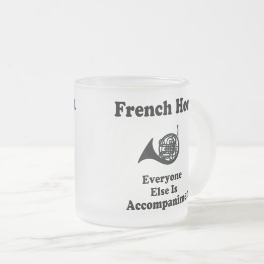 Französisches Horn-Geschenk Mattglastasse (VorderseiteRechts)