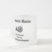Französisches Horn-Geschenk Mattglastasse (Vorderseite Links)