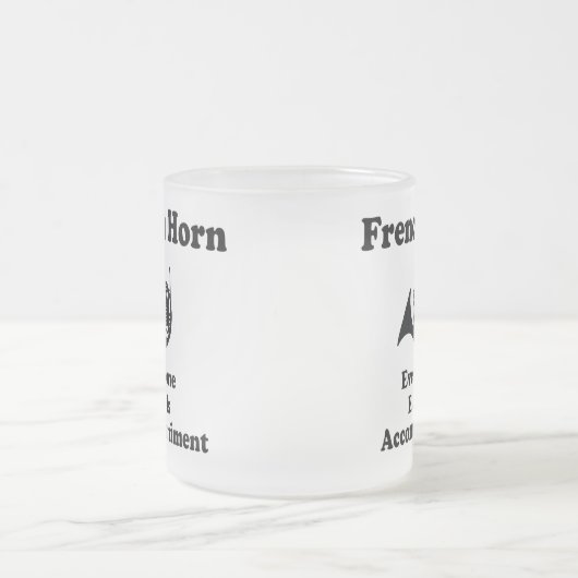 Französisches Horn-Geschenk Mattglastasse (Mittel)