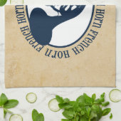 Französisches Horn Geschirrtuch (Gefaltet)