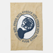 Französisches Horn Geschirrtuch (Vertikal)