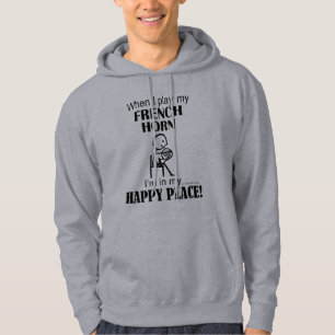 Französisches Horn-glücklicher Platz Hoodie