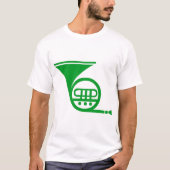 Französisches Horn - Grüngras T-Shirt (Vorderseite)