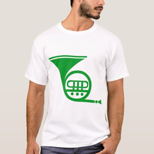 Französisches Horn - Grüngras T-Shirt (Vorderseite)
