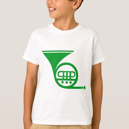 Französisches Horn - Grüngras T-Shirt (Vorderseite)