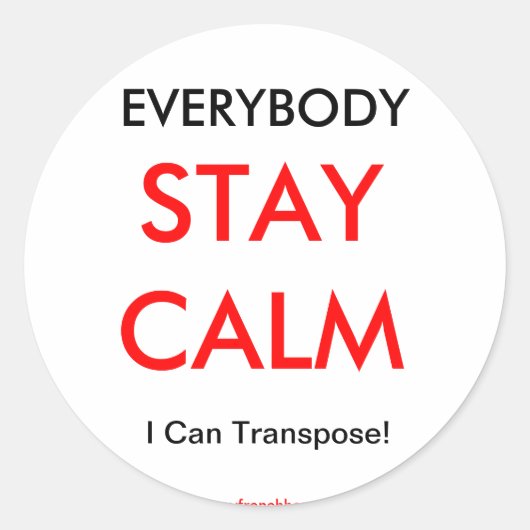 Französisches Horn I kann übertragen Runder Aufkleber (Vorderseite)