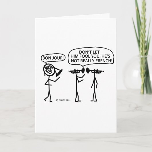 Französisches Horn Karte (Vorderseite)