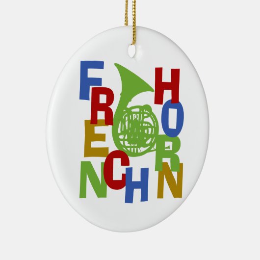 Französisches Horn Keramik Ornament (Rechts)