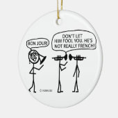 Französisches Horn Keramikornament (Links)