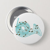 Französisches Horn-Knopf Button (Vorne & Hinten)