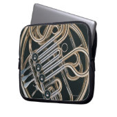 Französisches Horn Laptopschutzhülle (Vorderseite Links)