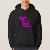 Französisches Horn - Magenta Hoodie (Vorderseite)