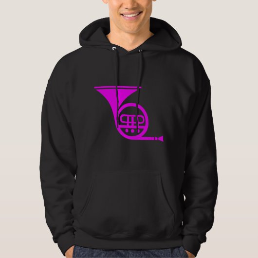 Französisches Horn - Magenta Hoodie (Vorderseite)