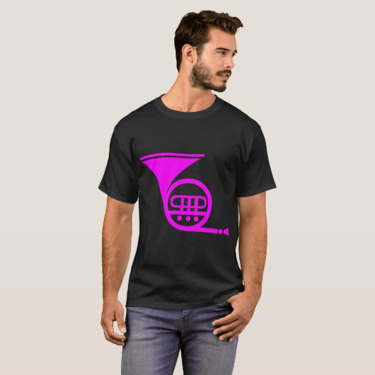 Französisches Horn - Magenta T-Shirt (Vorne ganz)