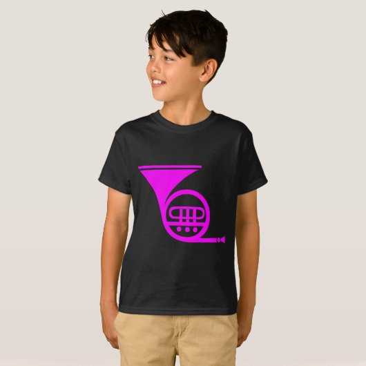 Französisches Horn - Magenta T-Shirt (Vorne ganz)