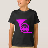 Französisches Horn - Magenta T-Shirt (Vorderseite)