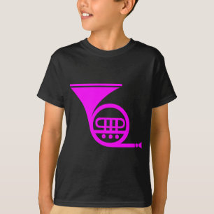 Französisches Horn - Magenta T-Shirt