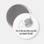 Französisches Horn Magnet (Vorderseite/Rückseite)