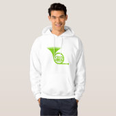 Französisches Horn - Mars Green Hoodie (Vorne ganz)