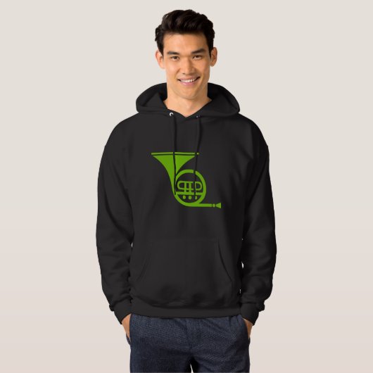 Französisches Horn - Mars Green Hoodie (Vorne ganz)