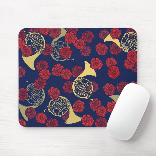 Französisches Horn Mousepad (Mit Mouse)