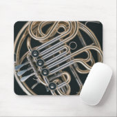 Französisches Horn Mousepad (Mit Mouse)