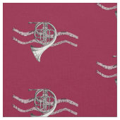 Französisches Horn-Musik-Gewebe Stoff (Nahaufnahme)