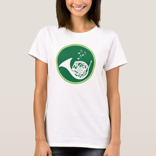 Französisches Horn-Musik-Instrument-T - Shirt (Vorderseite)