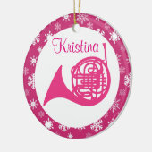 Französisches Horn-Musik-personalisierte Keramik Ornament (Links)