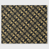 Französisches Horn-Musikinstrument Zeichnend auf S Geschenkpapier (Flach)