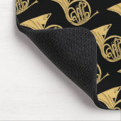 Französisches Horn-Musikinstrument Zeichnend auf S Mousepad (Ecke)