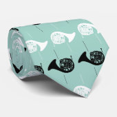 Französisches Horn-Muster Krawatte (Gerollt)