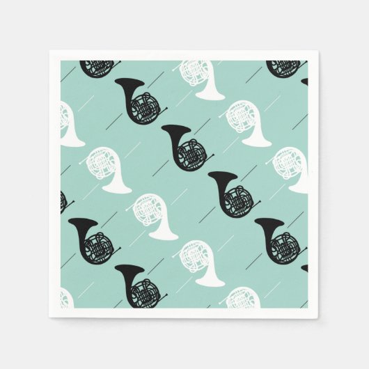 Französisches Horn Muster Serviette (Vorderseite)