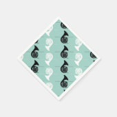 Französisches Horn Muster Serviette (Ecke)