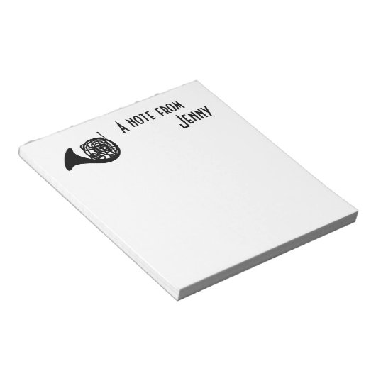 Französisches Horn Notizblock (angewinkelt)