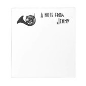 Französisches Horn Notizblock (Vorderseite)