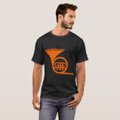 Französisches Horn - Orange T-Shirt (Vorne ganz)